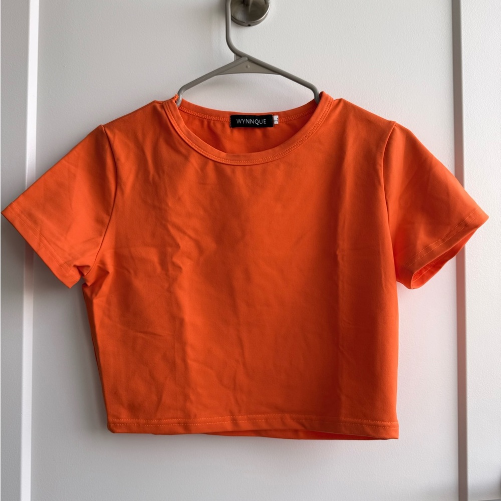 Nique Vibrant Orange Crop Top